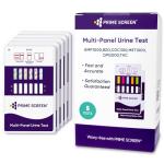 Prime Screen [5 Pack] 6 Panel Urine Drug Test Kit (THC-Marijuana, BZO-Benzos, MET-Meth, OPI, AMP, COC), WDOA-264 by Wondfo