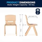 Flash Furniture 23.625"W x 47.25"L Rectangular Natural Plastic Height Adjustable Activity Table Set with 6 Chairs by Flash Furniture