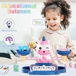 Educational Toys for 3 Year Old Girls Boys - Unicorns Gifts for Girls, Matching Letter Learning Toy and Balance Cool Math Games for Kids Toys Ages 3-8 Birthday Toddler Gifts for 3 4 5 Year Olds Girls by HOPEEYE