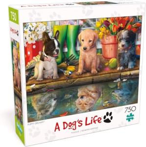 Buffalo Games - Puppy Dreams - 750 Piece Jigsaw Puzzle, White from Buffalo Games