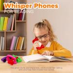 4E's Novelty Read to Self Phone, Whisper Phones for Reading [16 Pack] Auditory Feedback, Hear Myself Sound Phone - Accelerate Reading Fluency, Comprehension & Pronunciation - Speech Therapy Toys by 4E's Novelty