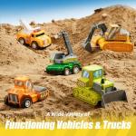 JOYIN 18 Piece Pull Back City Cars and Trucks Toy Vehicles Set Model Car, Friction Powered Die-Cast Cars for Toddlers, Boys, and Girlsâ Educational Play from JOYIN,INC