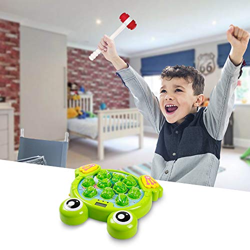 YEEBAY Interactive Whack A Frog Game, Learning, Active, Early Developmental Toy, Fun Gift for Age 3, 4, 5, 6, 7, 8 Years Old Kids, Boys, Girls,2 Hammers Included by YEEBAY