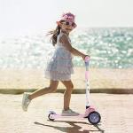 Wheelive 2 in 1 Kick Scooter for Kids, 3 Wheels Toddler Scooter with 3 Light Up Wheels/Removable âSeat 4 Adjustable Height Scooters for Boys & Girls 2-6 Years Old from Wheelive