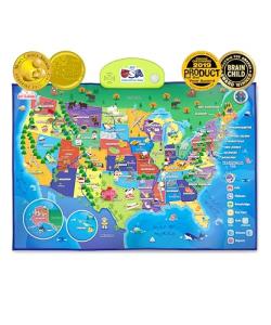 BEST LEARNING i-Poster My USA Interactive Map - Educational Talking Toy for Kids of Ages 5 to 12 Years by Best Learning Materials Corp.