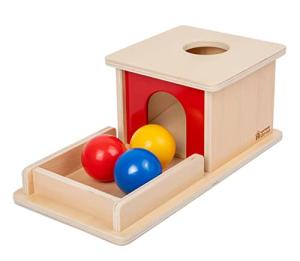 Adena Montessori Object Permanence Box with Tray Three Balls Montessori Toys for 6-12 Month Infant 1 Year Old Babies Toddlers from Yunhe Xinqiao Toys Factory