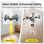 DEERC D20 Mini Drone for Kids with 720P HD FPV Camera Remote Control Toys Gifts for Boys Girls with Altitude Hold, Headless Mode, One Key Start Speed Adjustment, 3D Flips 2 Batteries, Black from DEERC