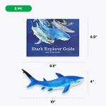 Boley Shark Toys - 8 Pack 10" Long Soft Plastic Realistic Shark Toy Set - Toddler Sensory Toys and Birthday Party Favors for Kids from Boley
