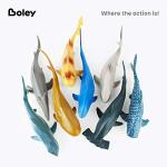 Boley Shark Toys - 8 Pack 10" Long Soft Plastic Realistic Shark Toy Set - Toddler Sensory Toys and Birthday Party Favors for Kids from Boley