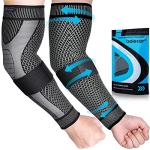 beister Compression Arm Sleeves with Elastic Strap for Men & Women (Pairs), Elbow Braces, 20-30 mmhg Non-Slip Breathable Thick Full Arm Supports for Tennis Elbow, Workouts, Arthritis,Lymphedema,DVT by beister