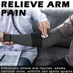 beister Compression Arm Sleeves with Elastic Strap for Men & Women (Pairs), Elbow Braces, 20-30 mmhg Non-Slip Breathable Thick Full Arm Supports for Tennis Elbow, Workouts, Arthritis,Lymphedema,DVT by beister