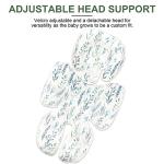 DILIMI Car Seat Head and Body Support, 2-in-1 Car Seat Insert, Soft Cushion for Car Seat, Stroller, Bouncers, Green Leaf from DILIMI