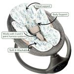 DILIMI Car Seat Head and Body Support, 2-in-1 Car Seat Insert, Soft Cushion for Car Seat, Stroller, Bouncers, Green Leaf from DILIMI