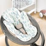 DILIMI Car Seat Head and Body Support, 2-in-1 Car Seat Insert, Soft Cushion for Car Seat, Stroller, Bouncers, Green Leaf from DILIMI