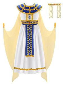 ReliBeauty Egyptian Costume Kids Girls Halloween Pharaoh Costume for Girls, 10-12/150 from ReliBeauty