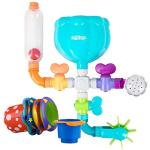 Nuby Splish Splash Cups and Wacky Waterworks Pipes Bath Toys by Nuby