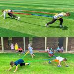 Elastic Fleece Cooperative Stretchy Band Integrations Dynamic Movement Exercise Latex Band Stretchy 12 Feet Creative Movement Prop for Group Activities Special Needs Large Motor Coordination by 