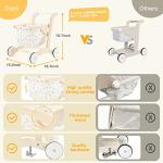 labebe Push Walker Stroller Baby Walker, Push Toy for Toddler, Pull Wagon for Kid, 2-in-1 Activity Push Walker for Infant/Child, sit to Stand Learning Walker, Wooden Play Wagon 4 Wheel, Doll pus by labebe