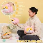 AIXINI Cute Pig Corgi Plush Pillow 8â Piggy Shiba Inu Stuffed Animal, Soft Kawaii Corgi with Pig Outfit Costume, Hugging Plush Squishy Pillow Toy Gifts for Kids by AIXINI