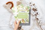 Jungle Baby Shower Invitations, Safari Elephant, Giraffe, Lion and Monkey Baby Shower Invites with Diaper Raffles Cards, Sprinkle, 20 Invites Including Envelopes from Your Main Event Prints