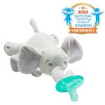 Philips Avent Soothie Snuggle Pacifier Holder with Detachable Pacifier, 0m+, Elephant, SCF347/03 from Philips Avent