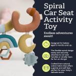 Itzy Ritzy Spiral Car Seat & Stroller Activity Toy; Includes Clinking Rings, Mirror and Textured Ribbons; Rainbow by Itzy Ritzy