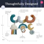 Itzy Ritzy Spiral Car Seat & Stroller Activity Toy; Includes Clinking Rings, Mirror and Textured Ribbons; Rainbow by Itzy Ritzy