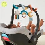 Itzy Ritzy Spiral Car Seat & Stroller Activity Toy; Includes Clinking Rings, Mirror and Textured Ribbons; Rainbow by Itzy Ritzy