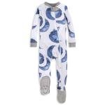Burt's Bees Baby baby boys Unisex Pajamas, Zip-front Non-slip Footed Pjs, Organic Cotton and Toddler Sleepers, Indigo Hello Moon, 18 Months US from Burt's Bees Baby