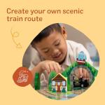 Melissa & Doug 17-Piece Wooden Take-Along Tabletop Railroad, 3 Trains, Truck, Play Pieces, Bridge - Wooden Train Sets For Kids Ages 3+ from Melissa & Doug