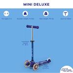 Micro Mini Deluxe 3-Wheeled, Lean-to-Steer, Swiss-Designed Micro Scooter for Kids, Ages 2-5 - Blueâ¦ from Kickboard USA