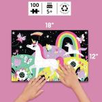 Mudpuppy Unicorns Glow-In-The-Dark Puzzle, 100 Pieces â Age 5+, 18â x 12â, Perfect for Family Time, Finished Puzzle Shows Vibrant Illustrations of Unicorns (9780735345751), 1 ea from Mudpuppy