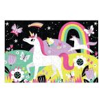 Mudpuppy Unicorns Glow-In-The-Dark Puzzle, 100 Pieces â Age 5+, 18â x 12â, Perfect for Family Time, Finished Puzzle Shows Vibrant Illustrations of Unicorns (9780735345751), 1 ea from Mudpuppy
