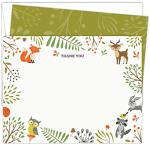 Woodland Animals Baby Shower Thank You Cards. Set of 25 5.5â x 4.25â Flat Note Cards and A2 White Envelopes. Printed on Heavy Card Stock. from Koko Paper Co