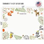 Woodland Animals Baby Shower Thank You Cards. Set of 25 5.5â x 4.25â Flat Note Cards and A2 White Envelopes. Printed on Heavy Card Stock. from Koko Paper Co
