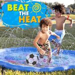 SplashEZ 89ââ Extra Large Splash Pad for Kids and Dogs Great Outdoor Toys for Toddlers 1-3 and Kids Ages 4-8 | Wading Pool for Backyard Sprinkler for Kids | Pool Plastic Dog Water Summer Toys from SplashEZ