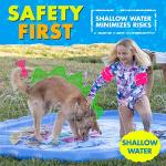 SplashEZ 89ââ Extra Large Splash Pad for Kids and Dogs Great Outdoor Toys for Toddlers 1-3 and Kids Ages 4-8 | Wading Pool for Backyard Sprinkler for Kids | Pool Plastic Dog Water Summer Toys from SplashEZ