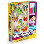 Window Paint Art Stickers Kit Kids â Childrenâs Make Your Own Fun Suncatchers Set â [24] Sun Catchers, [24] Suction Cups & [11] Paints â DIY Car Window & Mirror Arts & Crafts Kit Children from Creative Kids