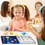 Preschool Montessori Toys for Toddlers, Space Busy Book Learning Toys for Kids Toddlers Preschool Learning Activities, Autism Sensory Educational Toys for Boys & Girls Christmas Birthday Gifts from REHALY