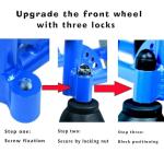 ENCAREFOR 19.5lbs Ultra Lightweight Wheelchair with Ergonomic Backrest, 20" Wide Seat Wheelchair for Adults, Foldable Portable Magnesium Self-propelled Wheelchair with Travel Bag 2-in-1 Holder Blue by ENCAREFOR