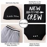 Baby Boy Clothes Newborn Boy Outfits Set New to The Crew Outfits Baby Boy Clothes 0-3 Months Gray by 