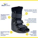 CAM Fracture Walking Boot Short - Complete Recovery, Protection and Healing Boot for Toe, Foot or Ankle Fractures, Sprains and Injuries by Brace Direct - Doctor Recommended Boot from Brace Direct