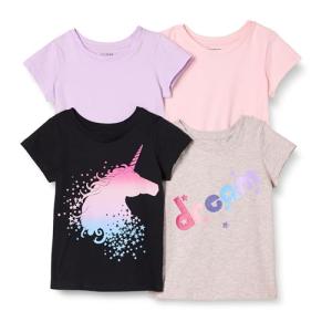 Spotted Zebra Girls' Kids Short-Sleeve T-Shirts, 4-Pack Mystic, Small from FR Apparel Trading DMCC