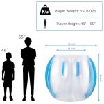 Theefun Bumper Balls, 2 Pack Inflatable Body Bubble Soccer Ball, 36inch Durable PVC Vinyl Bopper Toys for Kids Physical Outdoor Active Play, Giant Human Hamster Knocker Body Zorb Ball by Theefun