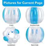 Theefun Bumper Balls, 2 Pack Inflatable Body Bubble Soccer Ball, 36inch Durable PVC Vinyl Bopper Toys for Kids Physical Outdoor Active Play, Giant Human Hamster Knocker Body Zorb Ball by Theefun