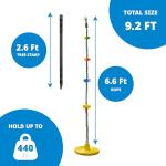 Jungle Gym Kingdom Tree Swing for Kids - Single Disc Seat and Rainbow Climbing Rope Set w/ Carabiner and 4 Foot Strap - Treehouse and Outdoor Playground Accessories - Yellow from Jungle Gym Kingdom