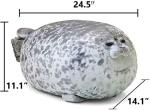 MerryXD Chubby Blob Seal Pillow,Stuffed Cotton Plush Animal Toy Cute Ocean Large(23.6 in) from MerryXU