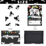 Watercolor Video Game Party Invites - 20 Set Fill-in Invitations with Envelopes for Boys Game Theme Birthday Party Supplies Double-Sided Printed Invitation Cards by WERNNSAI