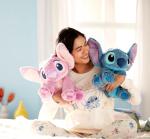 Disney Store Official Angel Medium Soft Toy, Lilo & Stitch, Kids Fluffy Plush Character with Flexible Ears and Embroidered Features - Medium 15 3/4 inches - Suitable for Ages 0+ from Disney