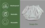 ObboMed MT-3312G "New Larger Leg Circumference" Snap-On Reusable Washable , Waterproof Incontinent Underpants, Cover-up Diaper for Patients, Elders, Adult Men and Women â White (L: 34 â 40 inches) from ObboMedÂ® Group